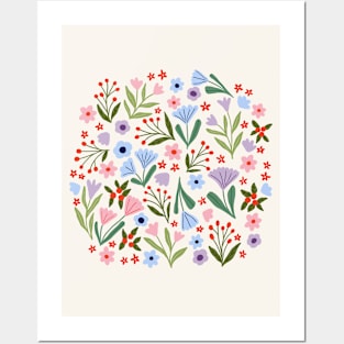 Summer ditsy wildflowers Posters and Art